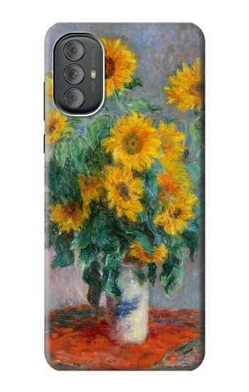 S2937 Claude Monet Bouquet of Sunflowers Hülle Schutzhülle Taschen für Motorola Moto G Power 2022, G Play 2023