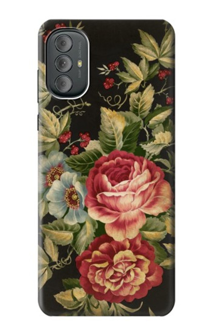 S3013 Vintage Antique Roses Hülle Schutzhülle Taschen für Motorola Moto G Power 2022, G Play 2023