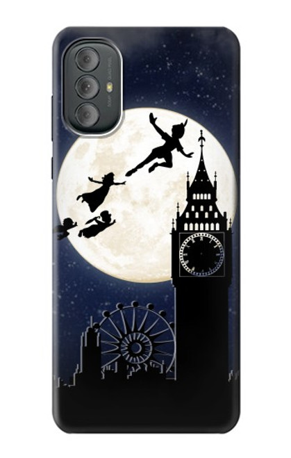 S3249 Peter Pan Fly Full Moon Night Hülle Schutzhülle Taschen für Motorola Moto G Power 2022, G Play 2023
