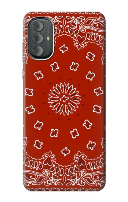 S3355 Bandana Red Pattern Hülle Schutzhülle Taschen für Motorola Moto G Power 2022, G Play 2023