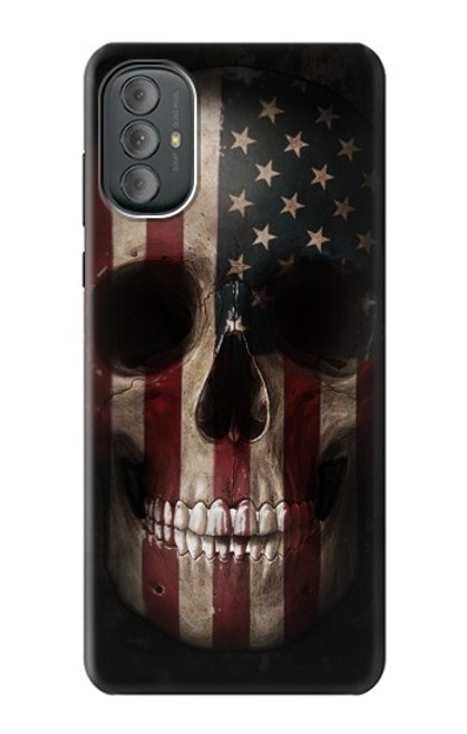 S3850 American Flag Skull Hülle Schutzhülle Taschen für Motorola Moto G Power 2022, G Play 2023