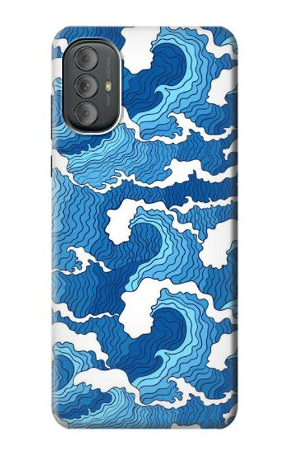 S3901 Aesthetic Storm Ocean Waves Hülle Schutzhülle Taschen für Motorola Moto G Power 2022, G Play 2023
