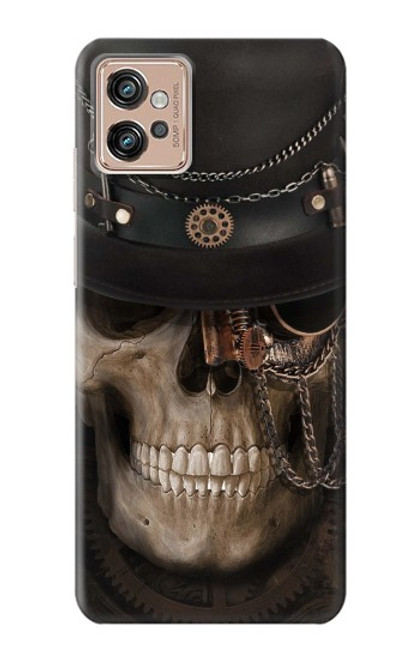 S3852 Steampunk Skull Hülle Schutzhülle Taschen für Motorola Moto G32