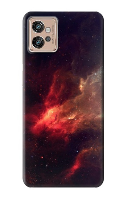 S3897 Red Nebula Space Hülle Schutzhülle Taschen für Motorola Moto G32