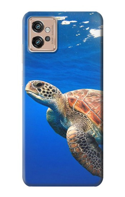 S3898 Sea Turtle Hülle Schutzhülle Taschen für Motorola Moto G32
