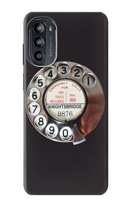 S0059 Retro Rotary Phone Dial On Hülle Schutzhülle Taschen für Motorola Moto G52, G82 5G