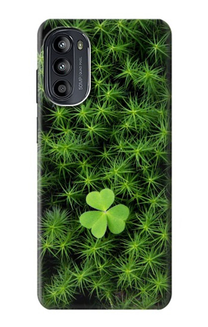 S0358 Clover Lucky Leaf Hülle Schutzhülle Taschen für Motorola Moto G52, G82 5G