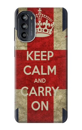 S0674 Keep Calm and Carry On Hülle Schutzhülle Taschen für Motorola Moto G52, G82 5G
