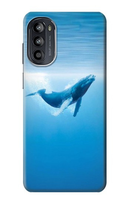 S0843 Blue Whale Hülle Schutzhülle Taschen für Motorola Moto G52, G82 5G