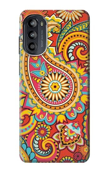 S3402 Floral Paisley Pattern Seamless Hülle Schutzhülle Taschen für Motorola Moto G52, G82 5G