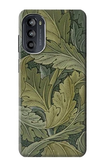 S3790 William Morris Acanthus Leaves Hülle Schutzhülle Taschen für Motorola Moto G52, G82 5G