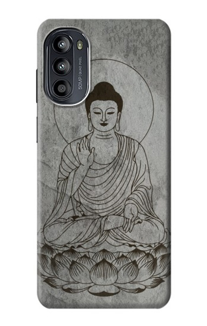 S3873 Buddha Line Art Hülle Schutzhülle Taschen für Motorola Moto G52, G82 5G