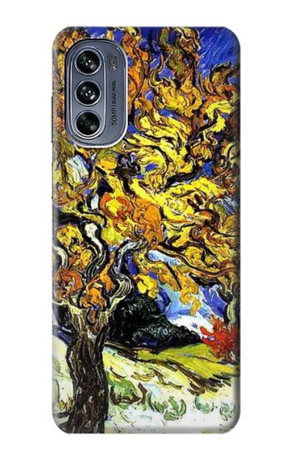 S0902 Mulberry Tree Van Gogh Hülle Schutzhülle Taschen für Motorola Moto G62 5G