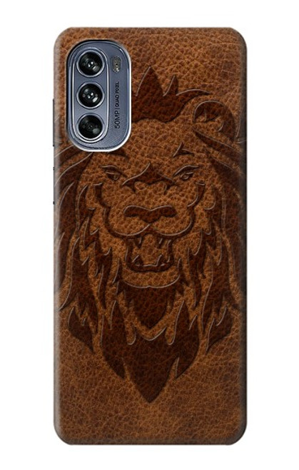 S2529 Leo Zodiac Tattoo Brown Graphic Print Hülle Schutzhülle Taschen für Motorola Moto G62 5G