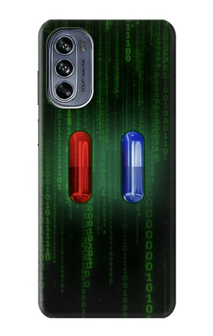 S3816 Red Pill Blue Pill Capsule Hülle Schutzhülle Taschen für Motorola Moto G62 5G