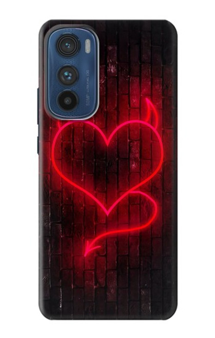 S3682 Devil Heart Hülle Schutzhülle Taschen für Motorola Edge 30