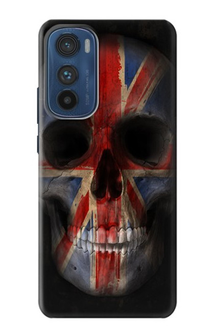 S3848 United Kingdom Flag Skull Hülle Schutzhülle Taschen für Motorola Edge 30