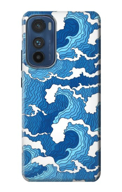 S3901 Aesthetic Storm Ocean Waves Hülle Schutzhülle Taschen für Motorola Edge 30