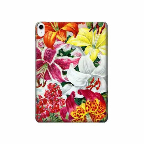 S3205 Retro Art Flowers Hülle Schutzhülle Taschen für iPad 10.9 (2025,2022)