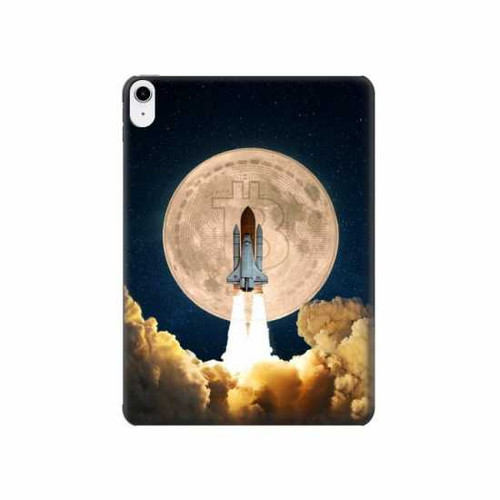 S3859 Bitcoin to the Moon Hülle Schutzhülle Taschen für iPad 10.9 (2022)