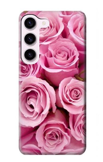 S2943 Pink Rose Hülle Schutzhülle Taschen für Samsung Galaxy S23