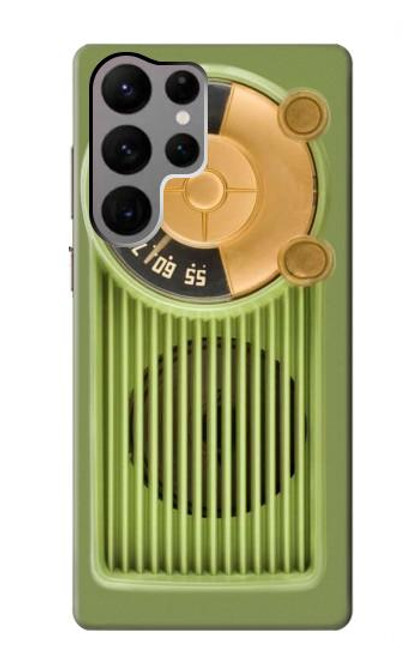 S2656 Vintage Bakelite Radio Green Hülle Schutzhülle Taschen für Samsung Galaxy S23 Ultra