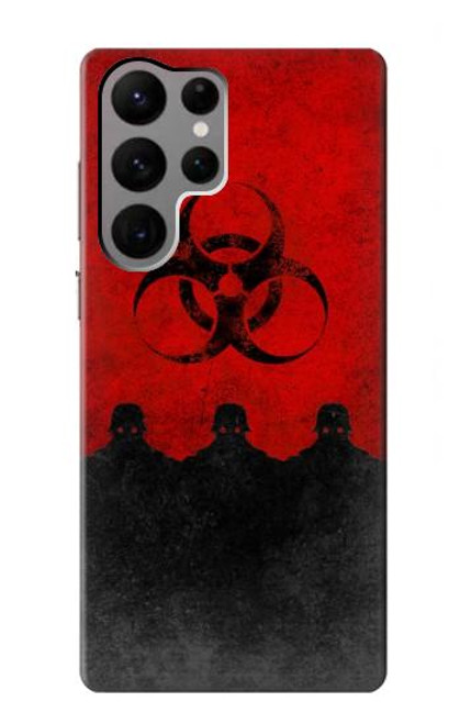 S2917 Biohazards Virus Red Alert Hülle Schutzhülle Taschen für Samsung Galaxy S23 Ultra