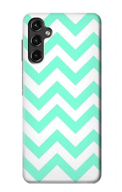 S1723 Mint Chevron Zigzag Hülle Schutzhülle Taschen für Samsung Galaxy A14 5G
