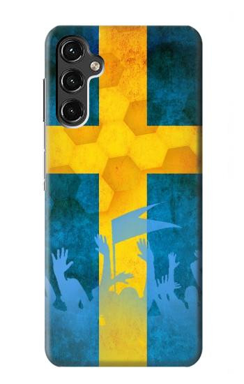 S2990 Sweden Football Soccer Hülle Schutzhülle Taschen für Samsung Galaxy A14 5G