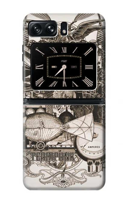 S1681 Steampunk Drawing Hülle Schutzhülle Taschen für Motorola Moto Razr 2022