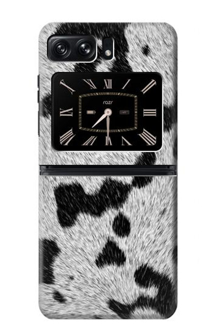 S2170 Cow Fur Texture Graphic Printed Hülle Schutzhülle Taschen für Motorola Moto Razr 2022