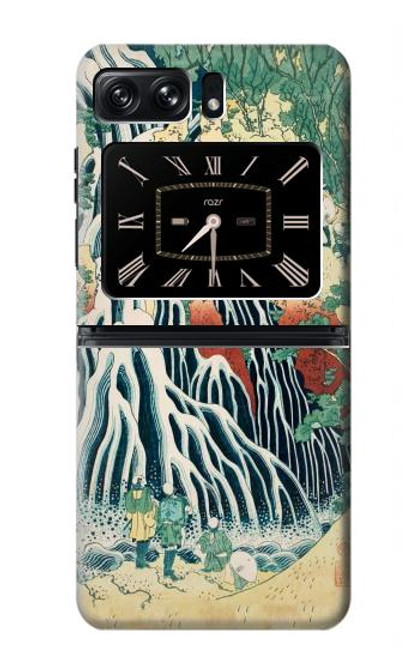 S2491 Hokusai Kirifuri Waterfall at Kurokami Hülle Schutzhülle Taschen für Motorola Moto Razr 2022