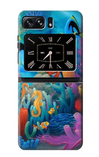 S3227 Underwater World Cartoon Hülle Schutzhülle Taschen für Motorola Moto Razr 2022