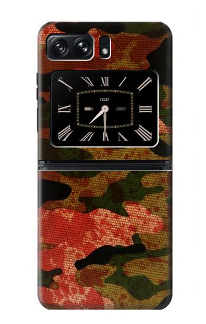 S3393 Camouflage Blood Splatter Hülle Schutzhülle Taschen für Motorola Moto Razr 2022