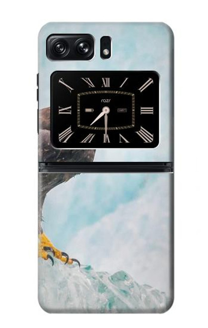 S3843 Bald Eagle On Ice Hülle Schutzhülle Taschen für Motorola Moto Razr 2022