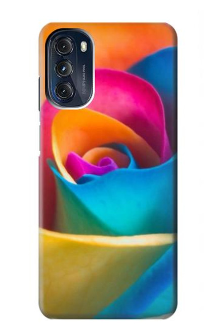 S1671 Rainbow Colorful Rose Hülle Schutzhülle Taschen für Motorola Moto G 5G (2023)