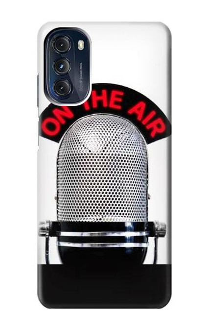 S2381 Vintage Radio Microphone On The Air Hülle Schutzhülle Taschen für Motorola Moto G 5G (2023)