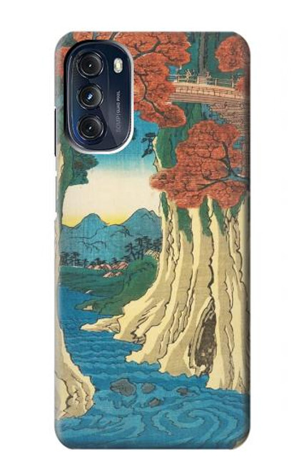 S3348 Utagawa Hiroshige The Monkey Bridge Hülle Schutzhülle Taschen für Motorola Moto G 5G (2023)