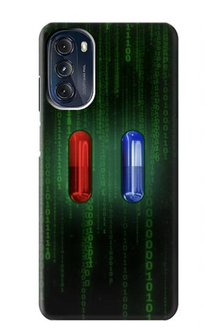 S3816 Red Pill Blue Pill Capsule Hülle Schutzhülle Taschen für Motorola Moto G 5G (2023)
