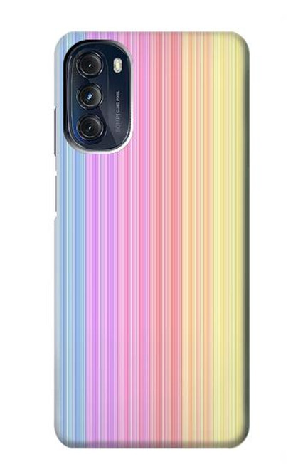 S3849 Colorful Vertical Colors Hülle Schutzhülle Taschen für Motorola Moto G 5G (2023)