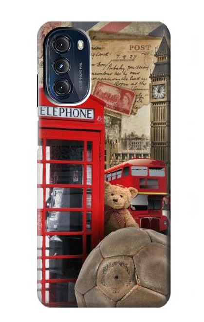 S3856 Vintage London British Hülle Schutzhülle Taschen für Motorola Moto G 5G (2023)