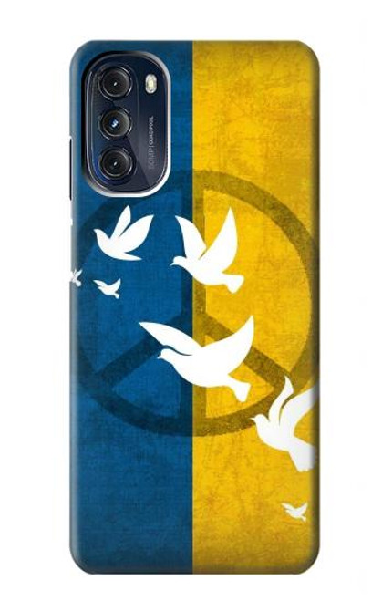 S3857 Peace Dove Ukraine Flag Hülle Schutzhülle Taschen für Motorola Moto G 5G (2023)