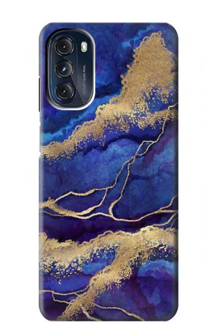 S3906 Navy Blue Purple Marble Hülle Schutzhülle Taschen für Motorola Moto G 5G (2023)