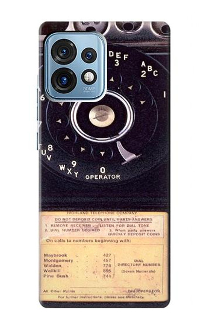S0086 Payphone Vintage Hülle Schutzhülle Taschen für Motorola Edge+ (2023), X40, X40 Pro, Edge 40 Pro