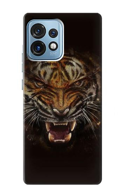 S0575 Tiger Face Hülle Schutzhülle Taschen für Motorola Edge+ (2023), X40, X40 Pro, Edge 40 Pro