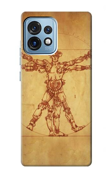 S1682 Steampunk Frankenstein Hülle Schutzhülle Taschen für Motorola Edge+ (2023), X40, X40 Pro, Edge 40 Pro