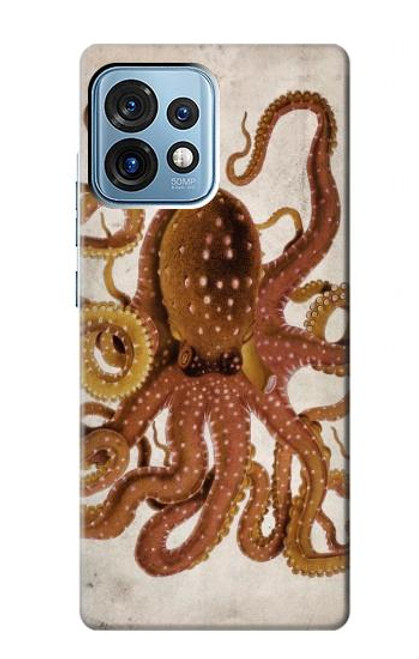 S2801 Vintage Octopus Hülle Schutzhülle Taschen für Motorola Edge+ (2023), X40, X40 Pro, Edge 40 Pro