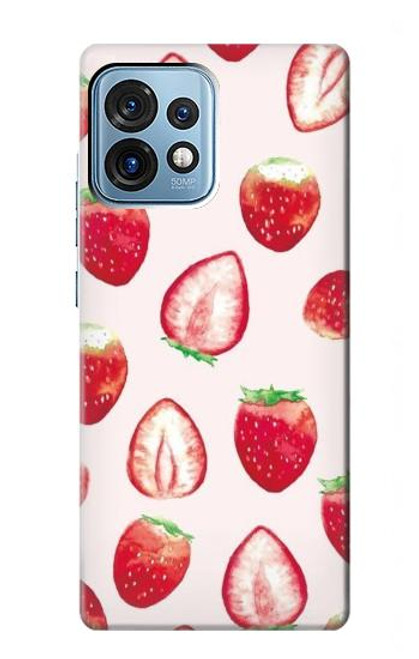 S3481 Strawberry Hülle Schutzhülle Taschen für Motorola Edge+ (2023), X40, X40 Pro, Edge 40 Pro