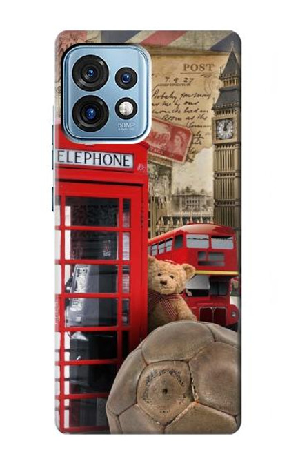 S3856 Vintage London British Hülle Schutzhülle Taschen für Motorola Edge+ (2023), X40, X40 Pro, Edge 40 Pro