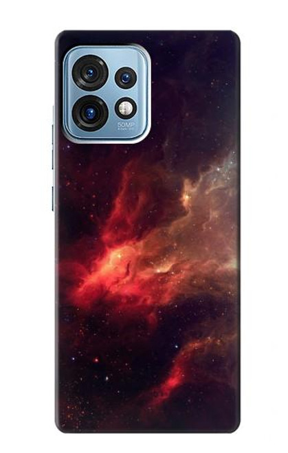 S3897 Red Nebula Space Hülle Schutzhülle Taschen für Motorola Edge+ (2023), X40, X40 Pro, Edge 40 Pro